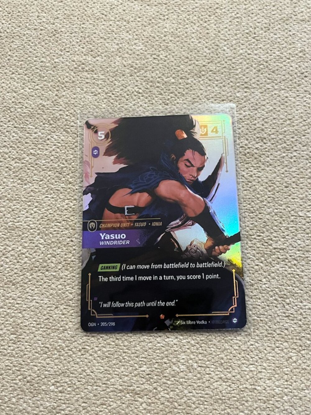 Yasuo, Windrider 205/298 - Origins (OGN) Riftbound: League of Legends Card